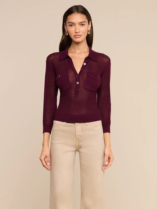 *PREORDER* CARINE TOP - DEEP SANGRIA