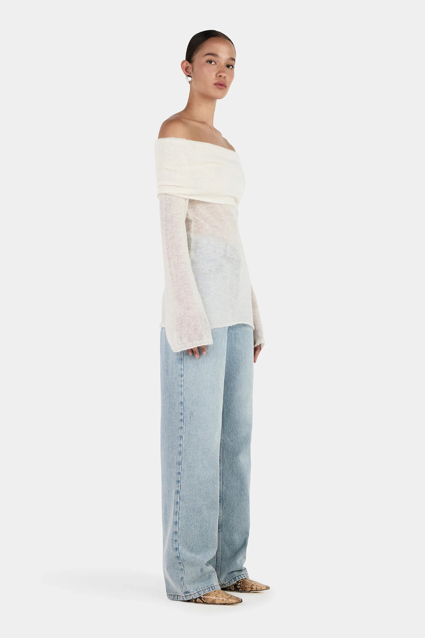TOZZI KNIT TOP - IVORY
