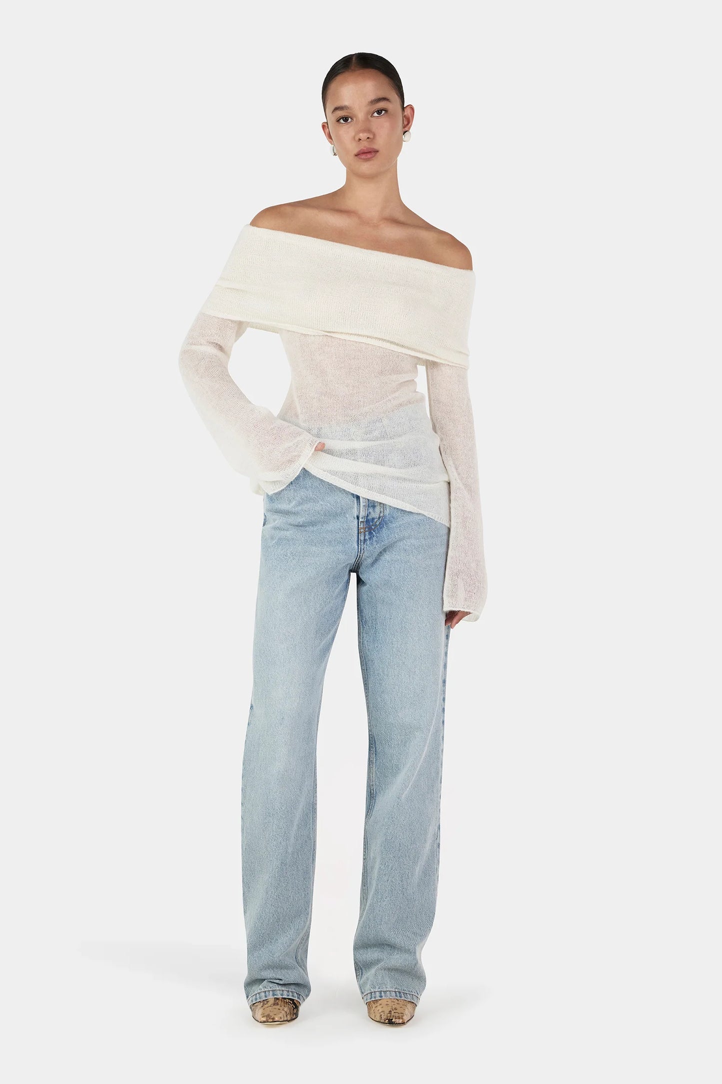 TOZZI KNIT TOP - IVORY