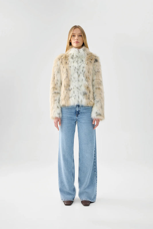 FUR DELISH JACKET - SNOW LEOPARD