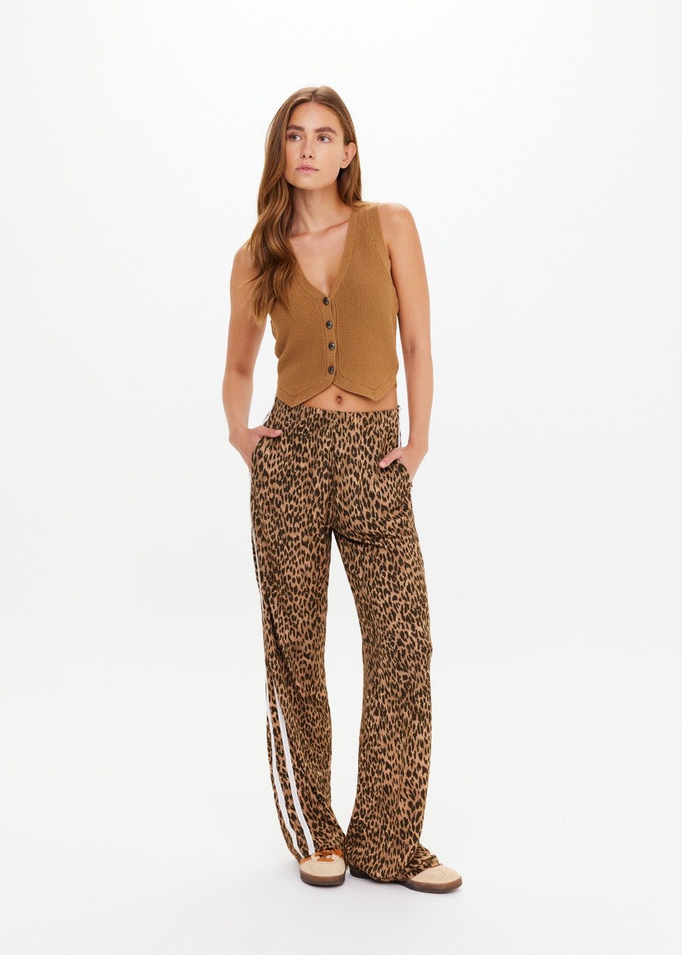 *PREORDER* BABYLON BUTTON KNIT VEST - TAN