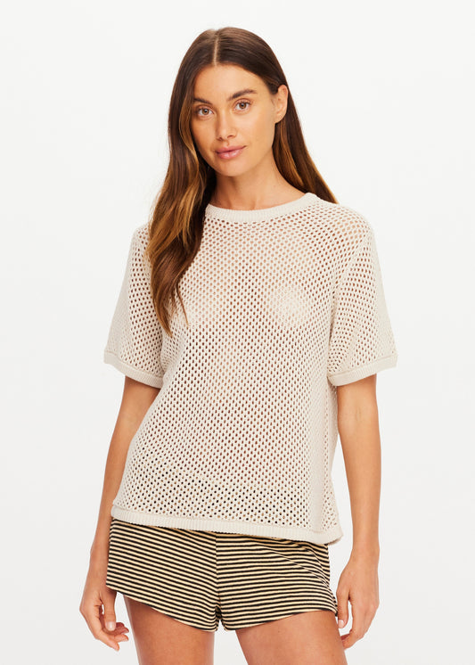 *PREORDER* KNIT CASEY TEE - CREAM