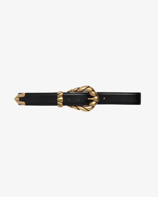 EMBELLA GOLD MEDIUM BELT - BLACK