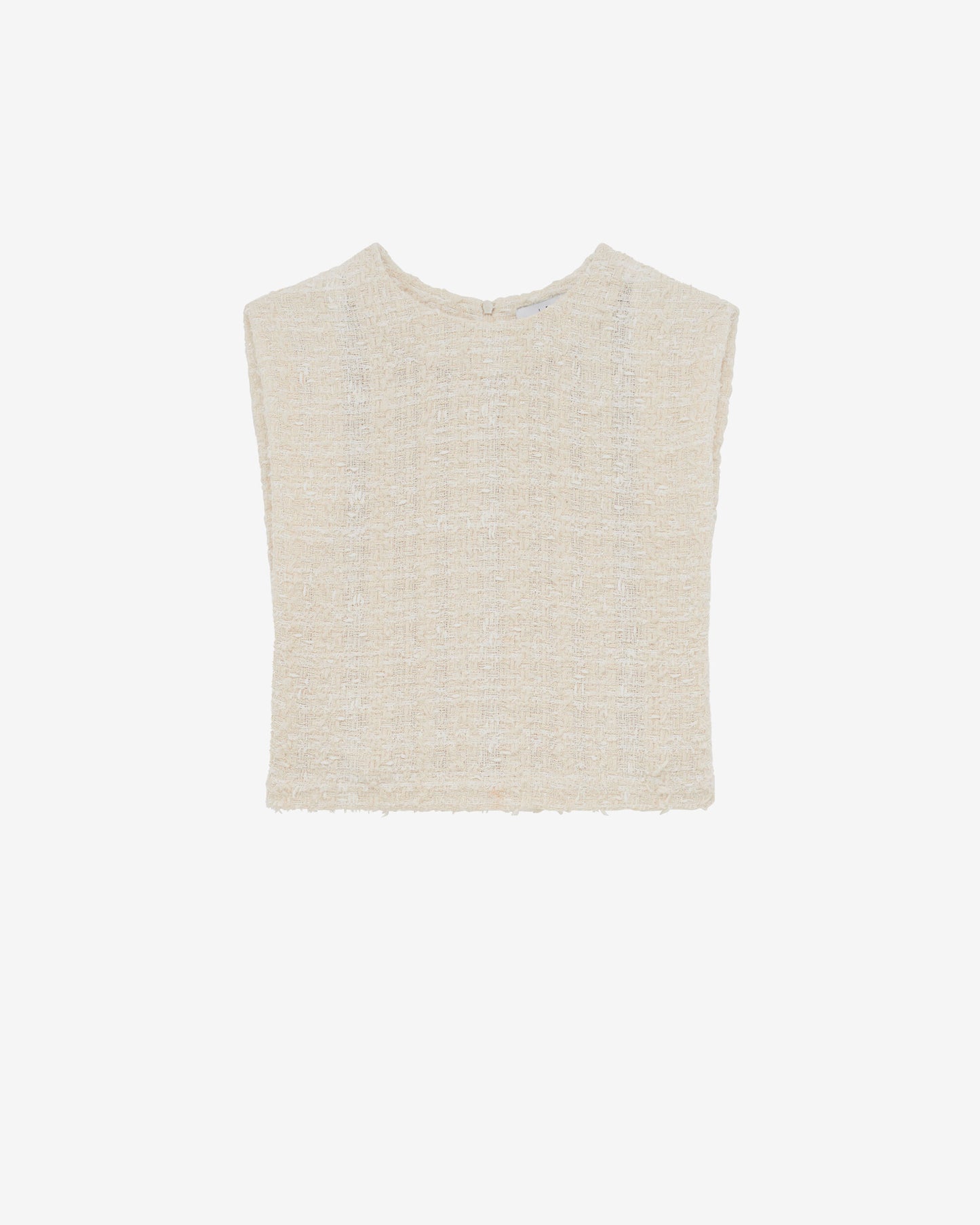 OPHELYS TWEED TOP - ECRU