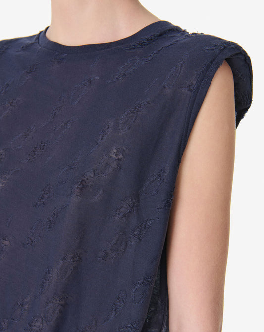 HORPHEE TOP - ANCHOR BLUE