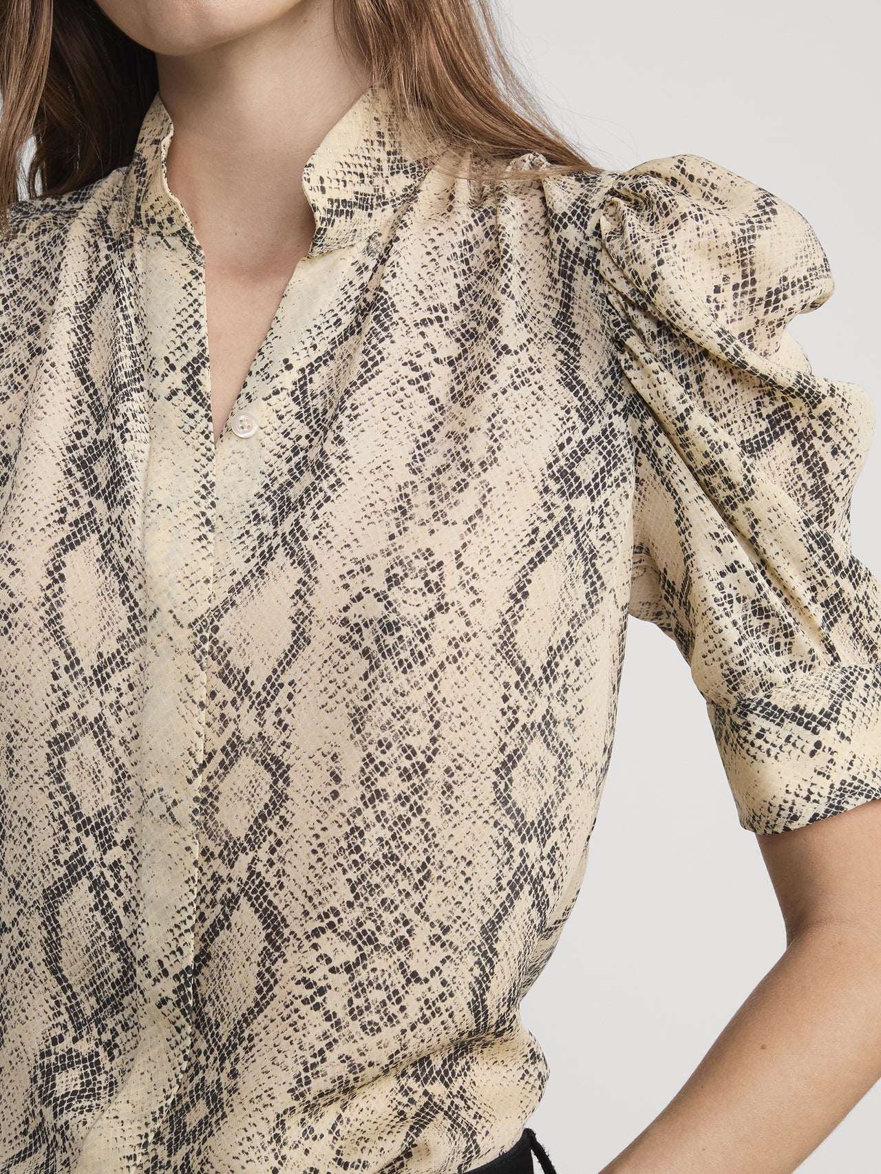 THE SNAKE GILLIAN TOP - CAMEL MULTI