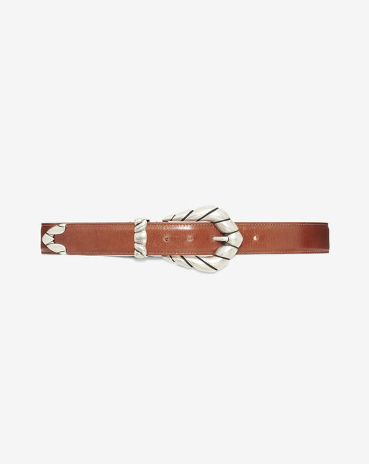 EMBELLA MEDIUM BELT - COGNAC
