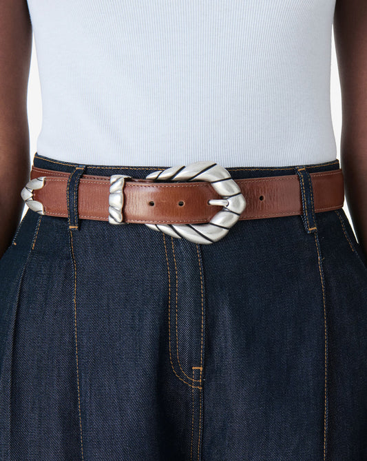 EMBELLA MEDIUM BELT - COGNAC