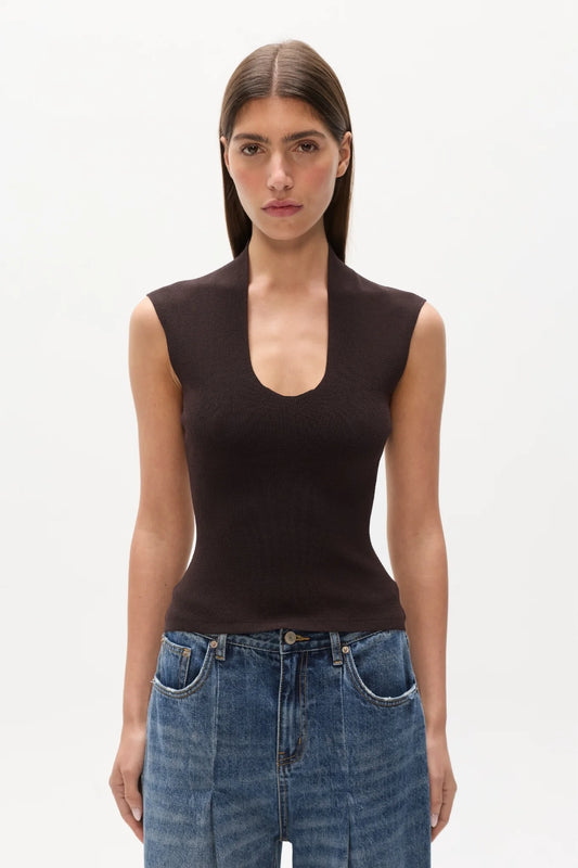 ZELIA TOP - COFFEE
