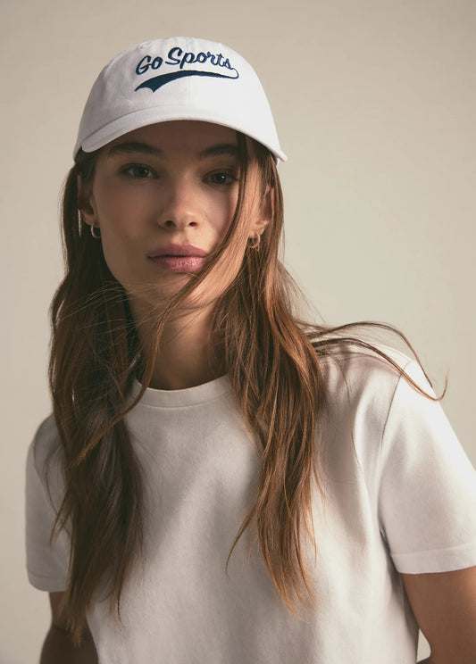 GO SPORTS HAT - WHITE/NAVY
