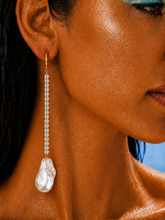 *PREORDER* GOLDEN HOUR CRYSTAL PEARL EARRINGS