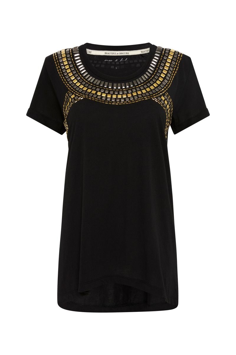 NIGHT DRIVE HIGH LOW TEE - BLACK