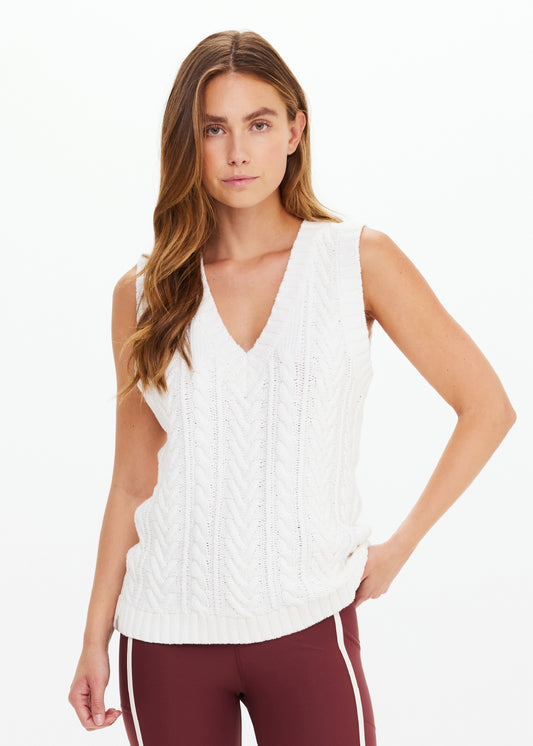 ESPADA HERMINA V NECK VEST - NATURAL