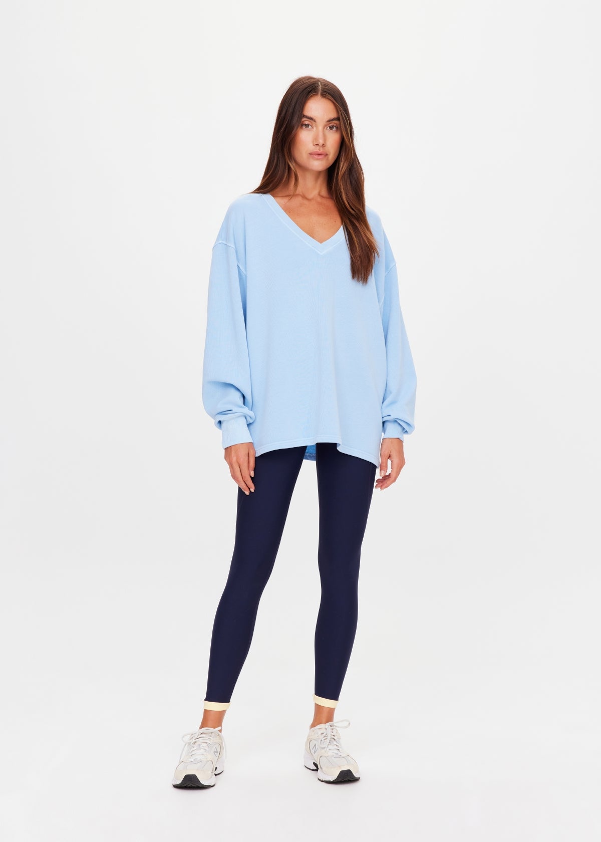 LOU V NECK SWEATER - JEWEL