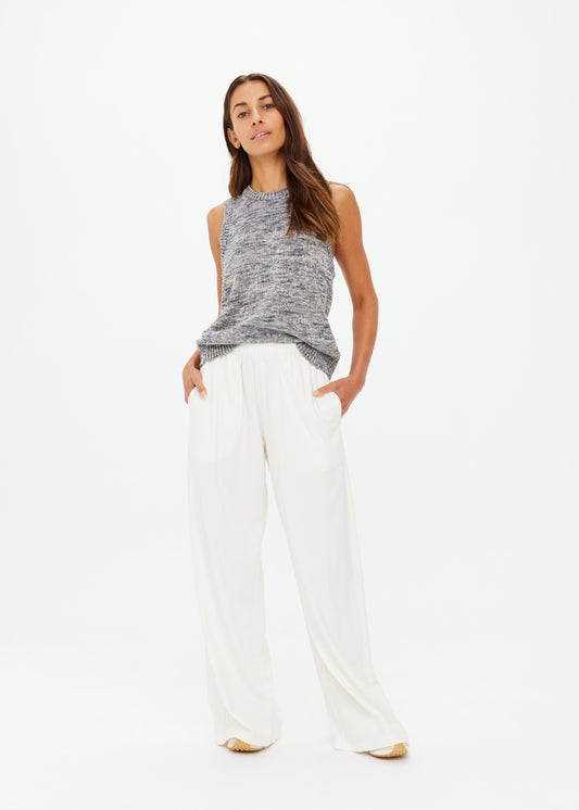 SOHO TOKIO WIDE LEG PANT - CREME