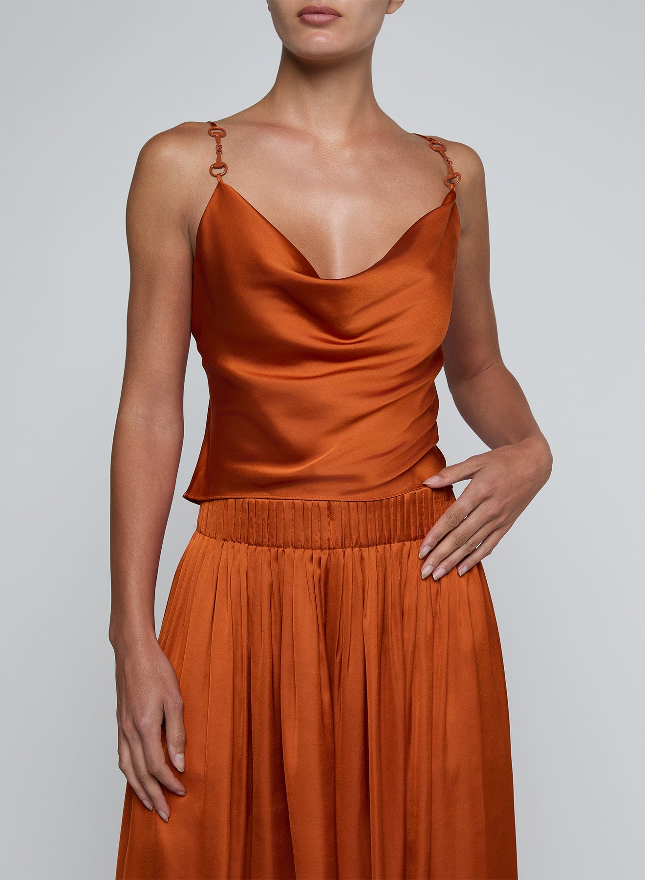 CALISTA COWL NECK CAMI - SIENNA