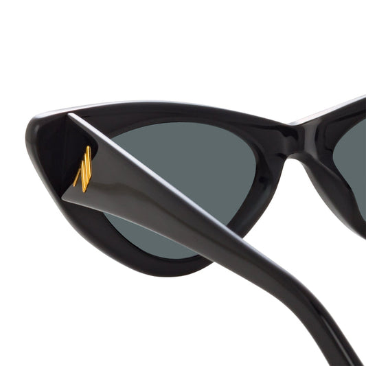 DORA D-FRAME SUNGLASSES IN BLACK