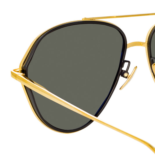 NOA AVIATOR SUNGLASSES IN YELLOW GOLD