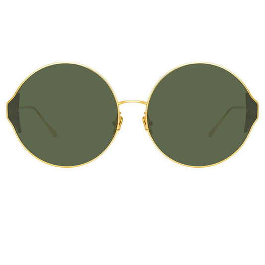 CAROUSEL ROUND SUNGLASSES IN YELLOW GOLD