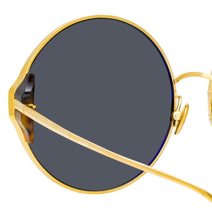CAROUSEL ROUND SUNGLASSES IN YELLOW GOLD