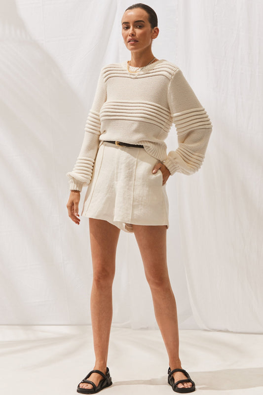 THE LIEKA KNIT JUMPER - OFF WHITE