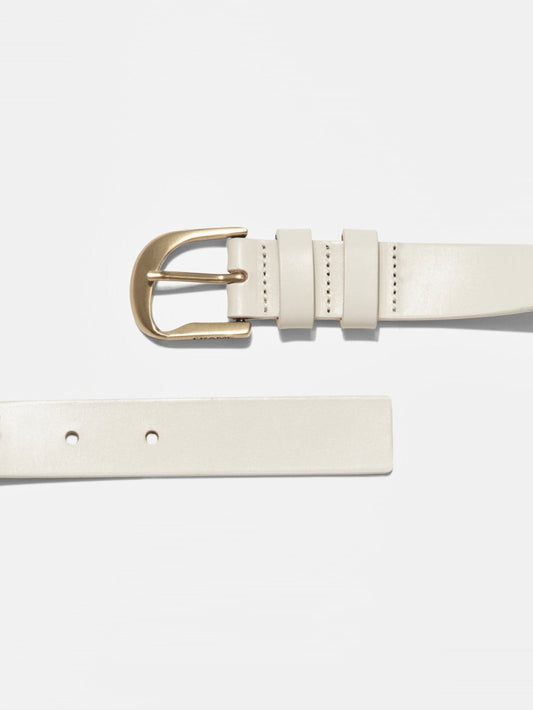 TWIST BUCKLE BELT - BONE