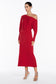 ENERGY SHIFT KNIT DRESS - RED