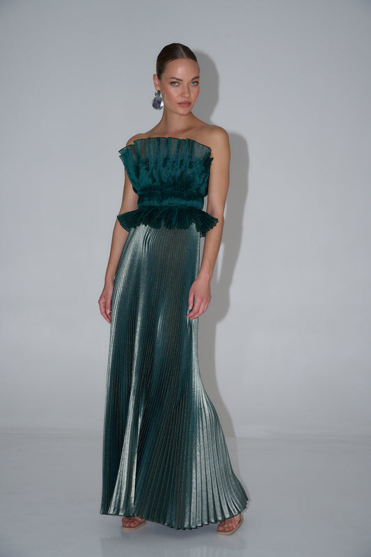 *PREORDER* MASQUERADE GOWN - OIL SHINE