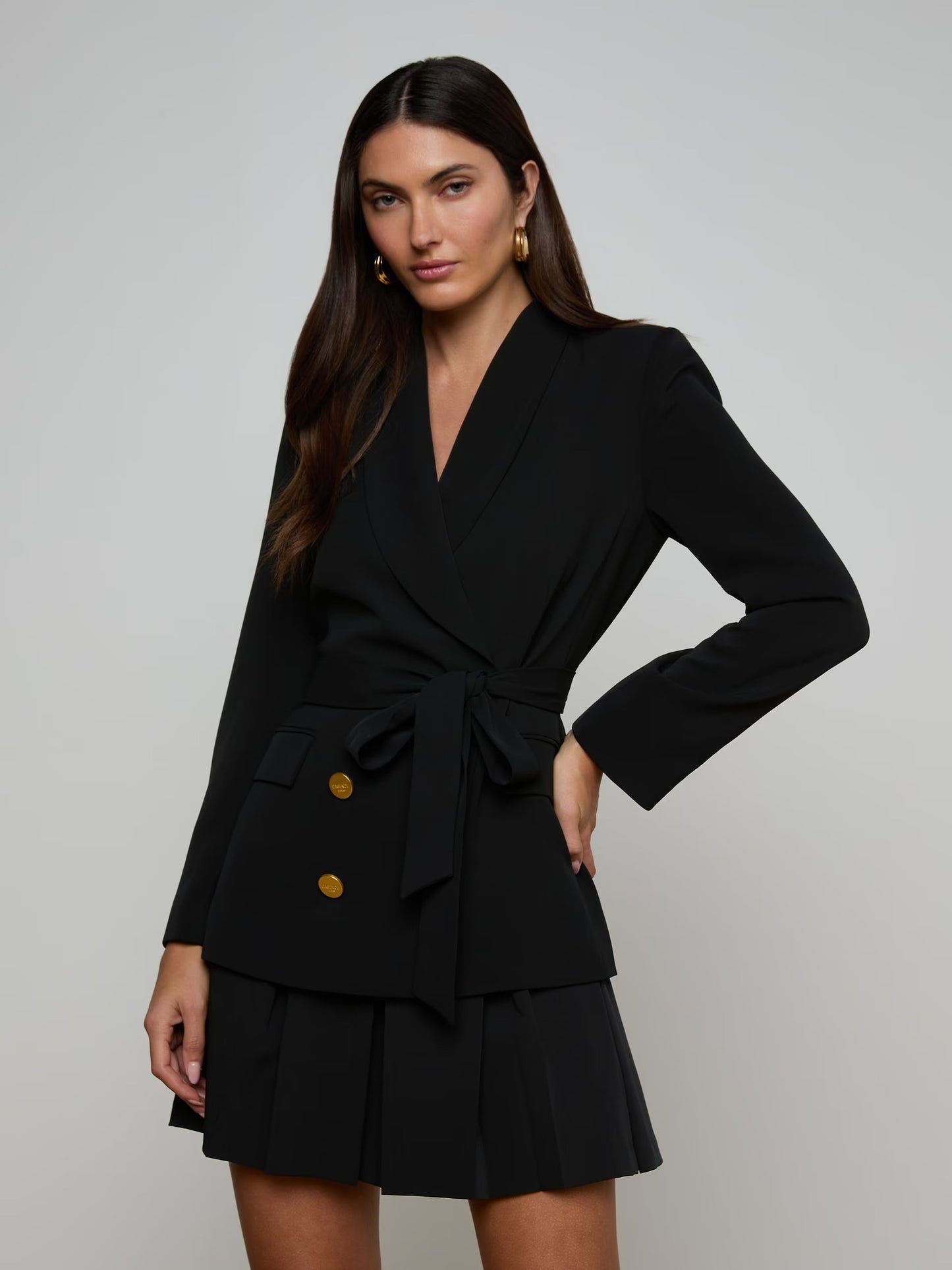 AVEN WRAP BLAZER - BLACK