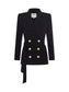 AVEN WRAP BLAZER - BLACK