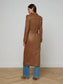 BAYLEE LEATHER TRENCH COAT - COGNAC
