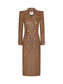 BAYLEE LEATHER TRENCH COAT - COGNAC