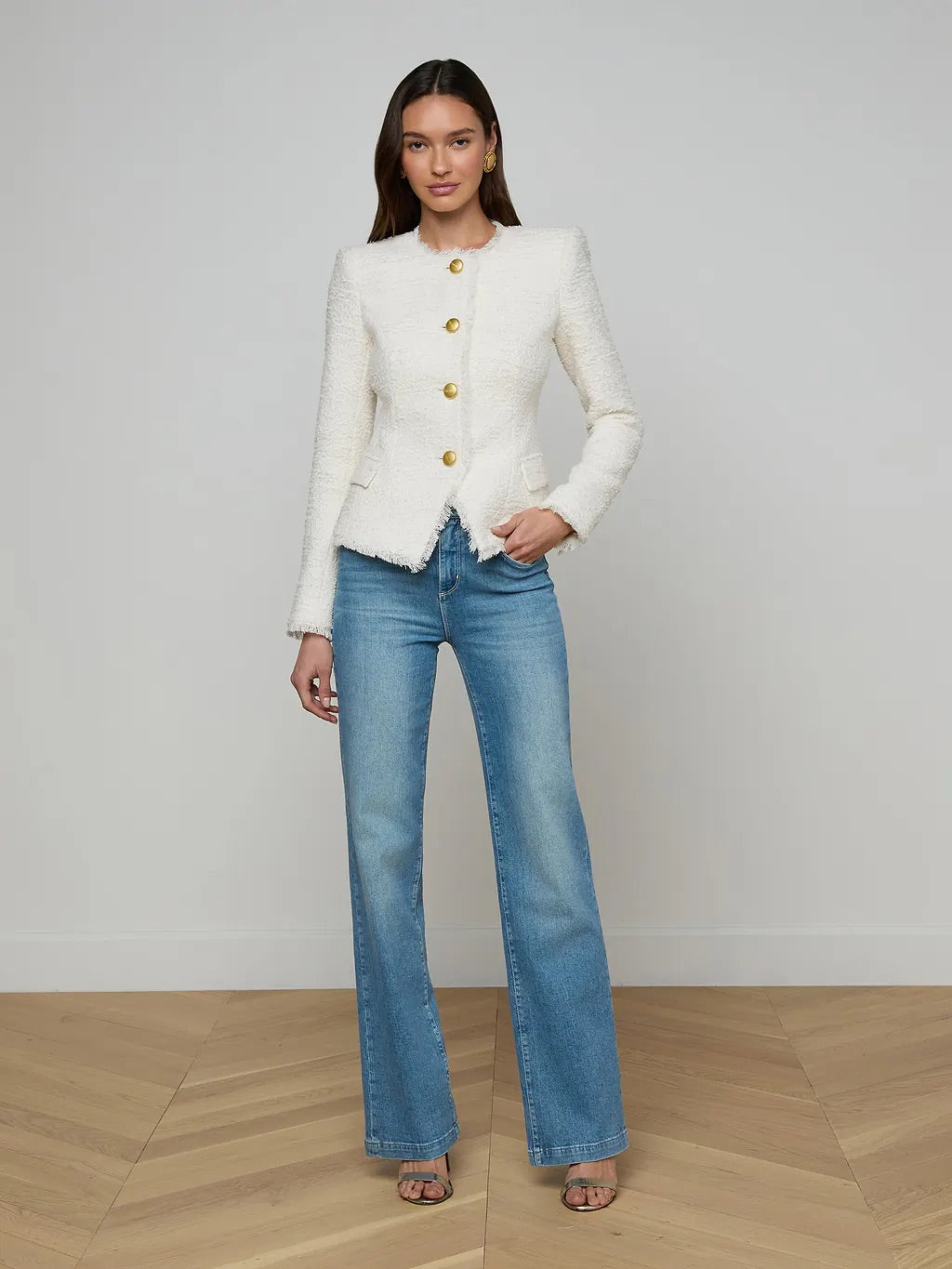 NERINA TWEED BLAZER - IVORY