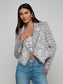 MARV TWEED BLAZER - BLUE/BEIGE