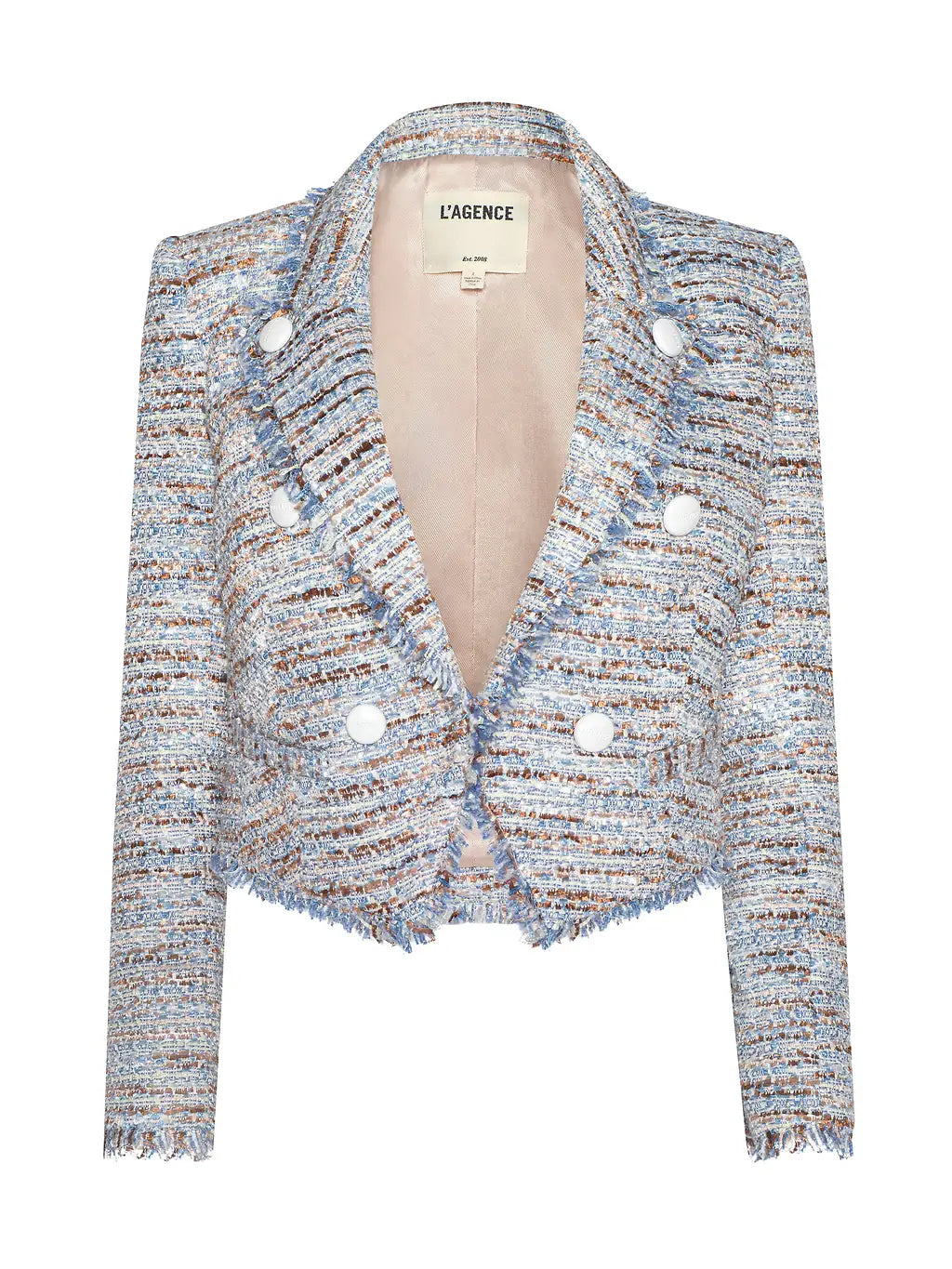 MARV TWEED BLAZER - BLUE/BEIGE
