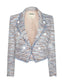 MARV TWEED BLAZER - BLUE/BEIGE