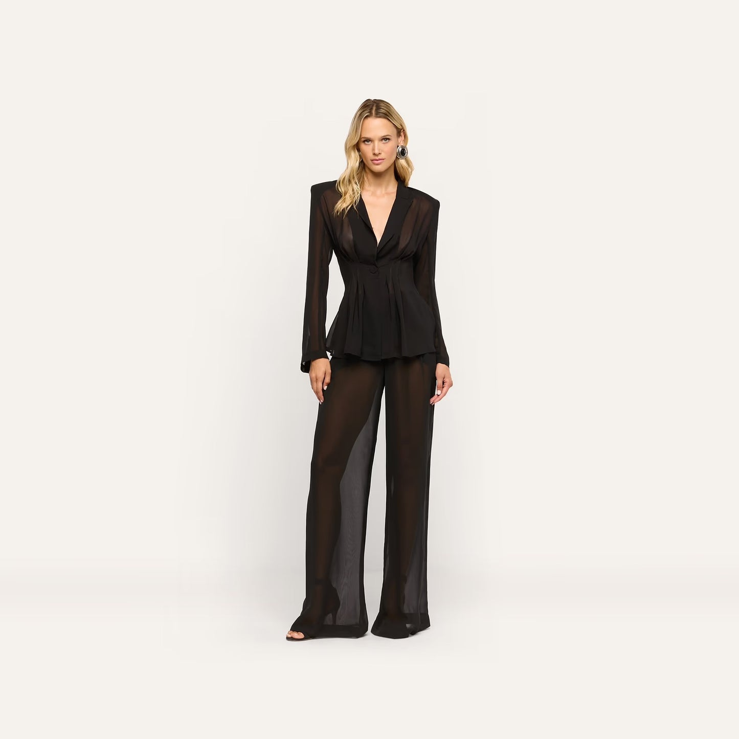 ROUVIER BLAZER TOP - BLACK
