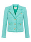 SYLVIA TWEED JACKET - AQUA/NICKEL