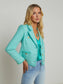 SYLVIA TWEED JACKET - AQUA/NICKEL