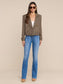 XOEY CROPPED TRENCH -  BROWN/BLACK GLEN PLAID
