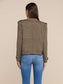 XOEY CROPPED TRENCH -  BROWN/BLACK GLEN PLAID