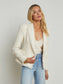 *PREORDER* KAISLEY BLAZER WITH FRAY - VINTAGE WHITE