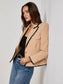 WYLLA TWEED BLAZER - CAPPUCCINO/BLACK