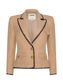WYLLA TWEED BLAZER - CAPPUCCINO/BLACK