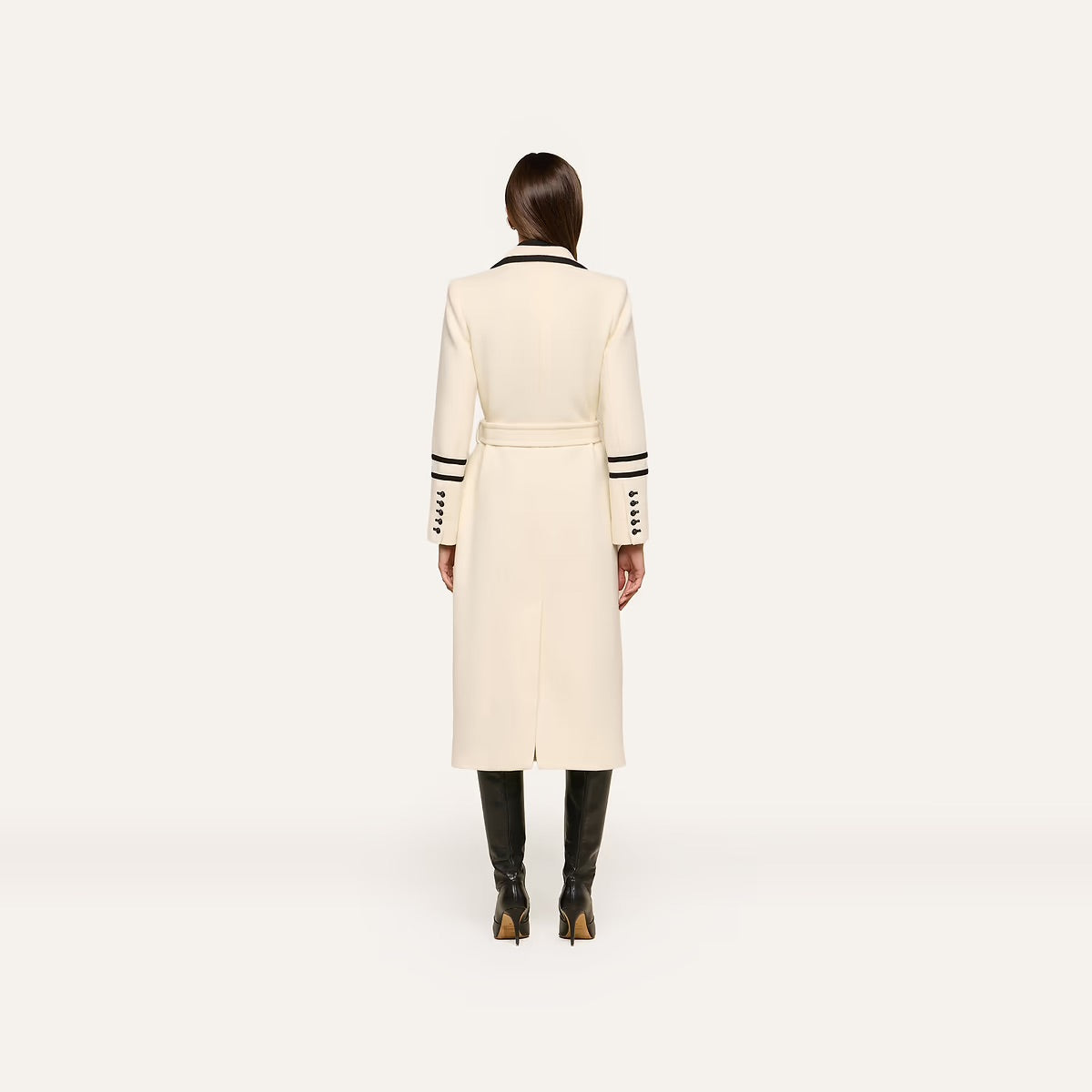 *PREORDER* IRENE LONG COAT COAT - IVORY/BLACK