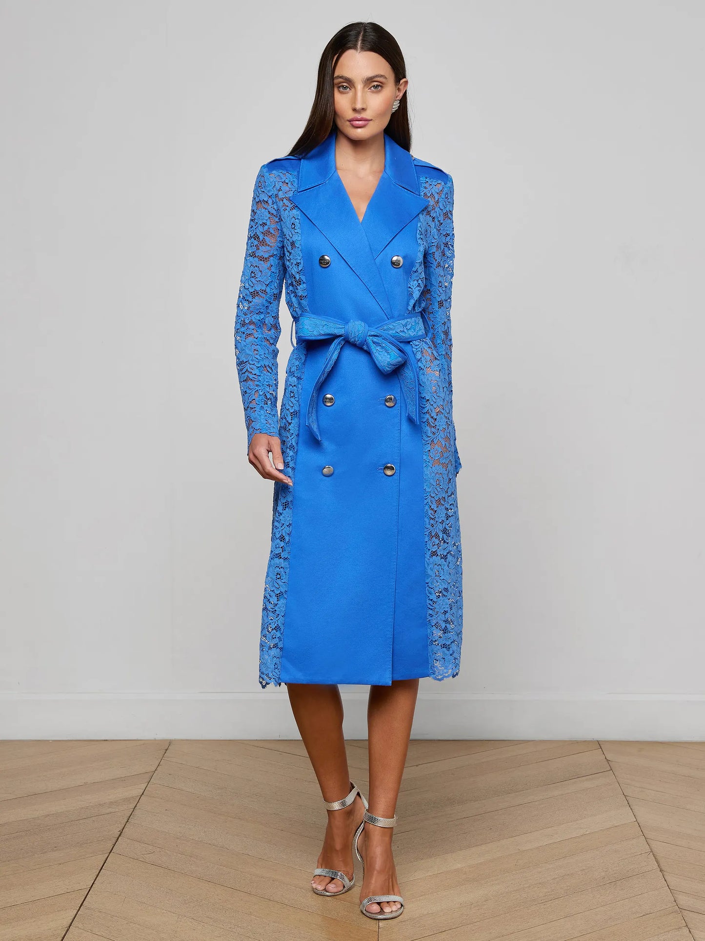 AMATA LACE TRENCH REGATTA BLUE