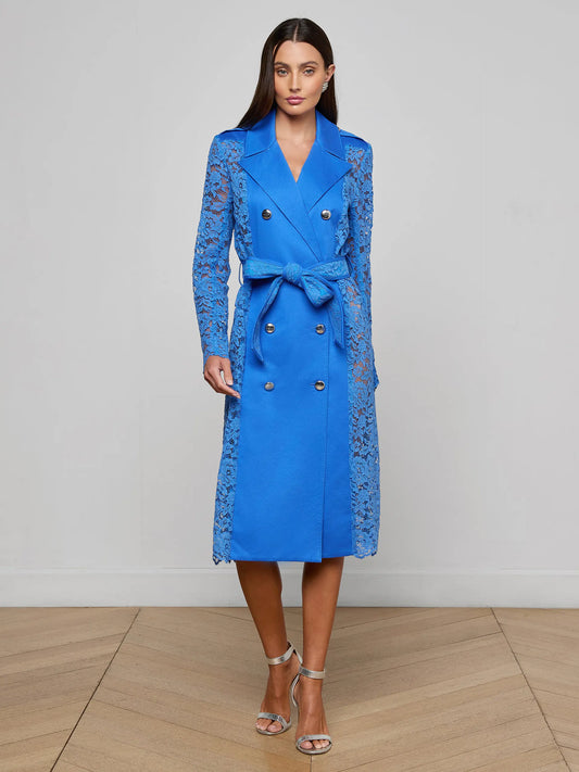 AMATA LACE TRENCH REGATTA BLUE