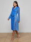AMATA LACE TRENCH REGATTA BLUE