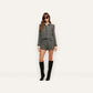*PREORDER* DIONNE SHORTS - BLACK/IVORY TWEED
