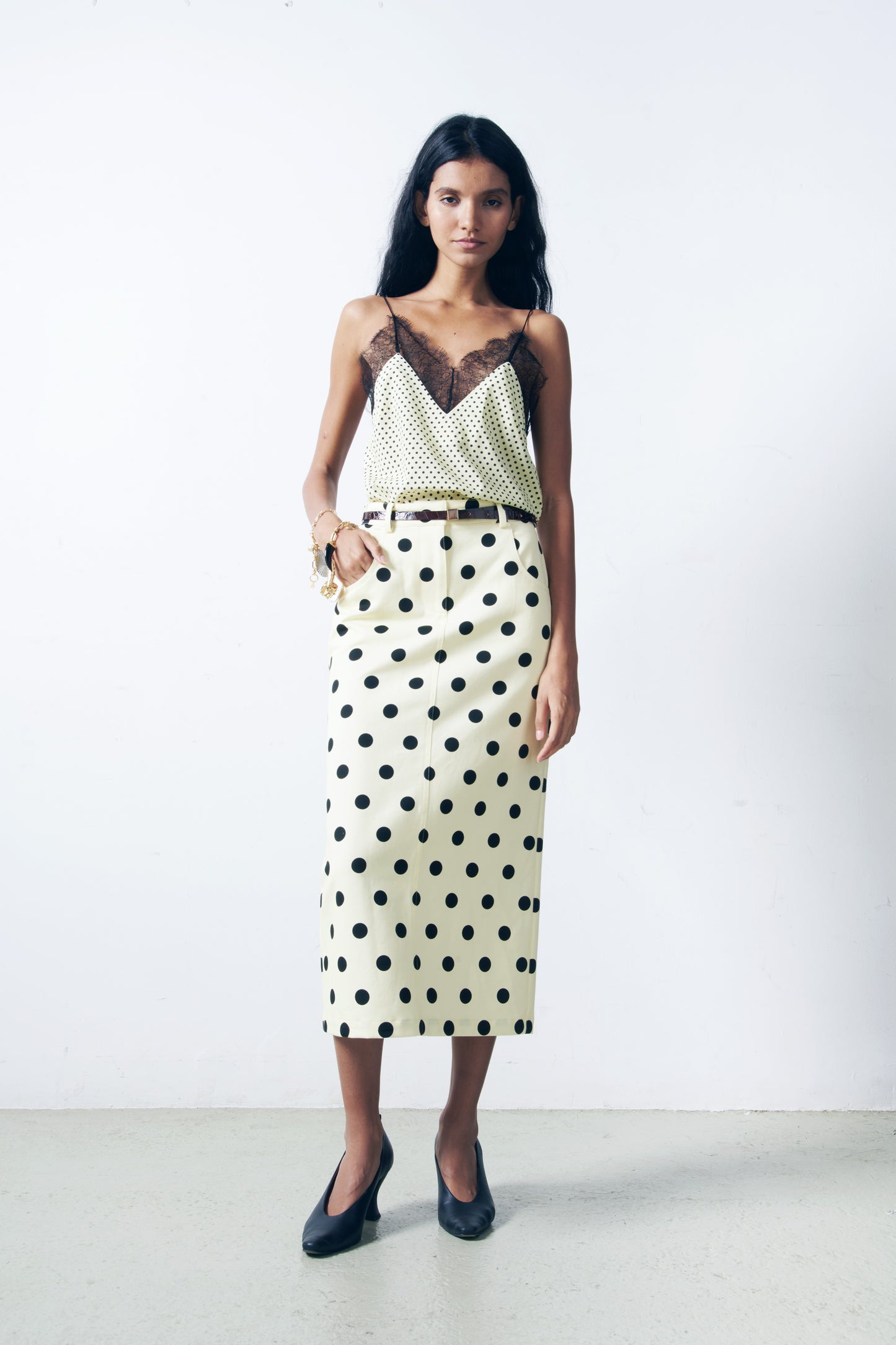 LAYLA TOP - POLKA DOT LEMON
